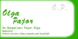 olga pajor business card